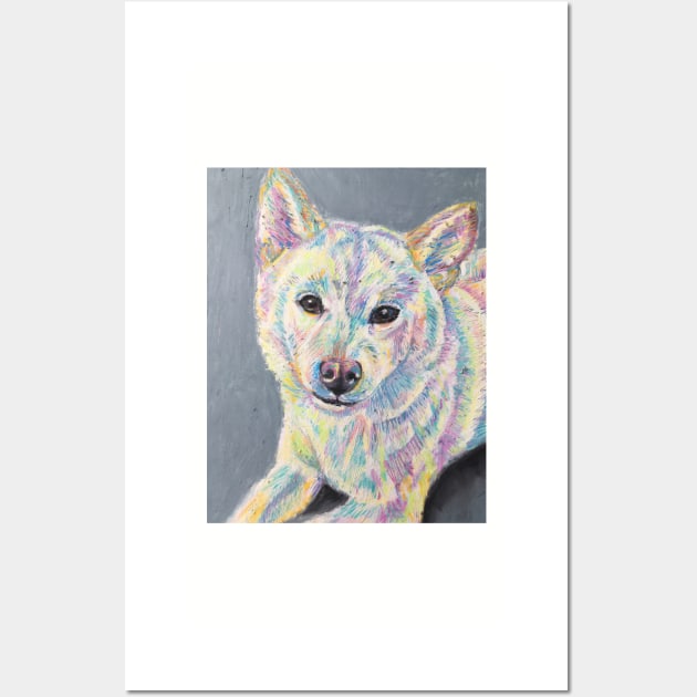 Colourful Shiba -Inu Wall Art by Merlinsmates